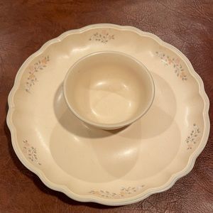 Pfaltzgraff Remembrance veggie & dip platter - used